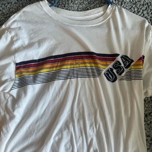 Cropped USA tee